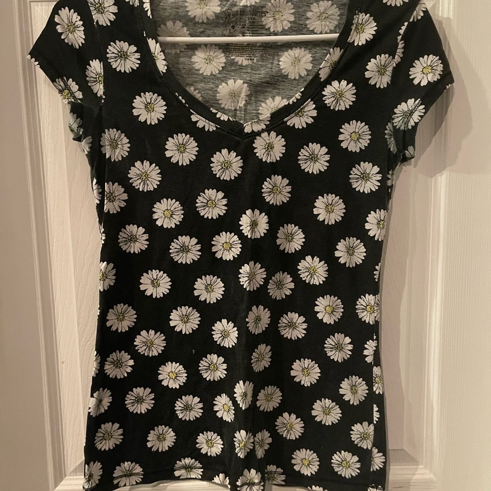 Floral Black Women's Top